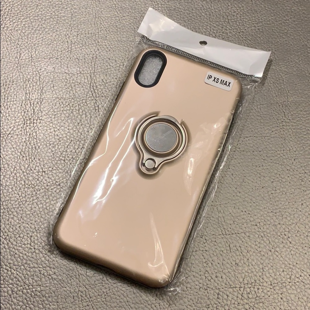 IPhone XS Max light gold case with ring stand